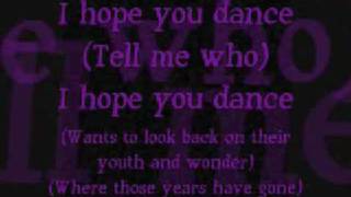 I Hope You Dance Lyrics [upl. by Rintoul190]