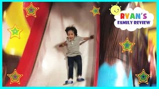 Indoor playground family fun play area for kids bounce house and arcade games Ryans Family Review [upl. by Grobe307]