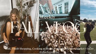 Weekly Vlog Chatty one Golf Thrift Shopping Cooking at Home Painting Farmers Market  More [upl. by Ilse]