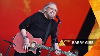 Barry Gibb  Stayin Alive Glastonbury 2017 [upl. by Pitchford326]