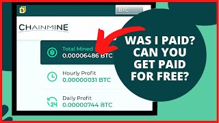 CHAINMINEIO Live Bitcoin WITHDRAWAL  Review Was I PAID [upl. by Adrianne]