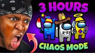 3 HOURS OF SIDEMEN AMONG US CHAOS MODE [upl. by Norris]