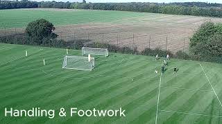 Goalkeeping Training  Dealing with Low Balls Across Goal and Shot Stopping from Close Range [upl. by Ahseia]