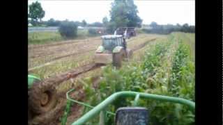 Ensilage de maïs 2012 dans la manche en condition difficile [upl. by Ayotal]