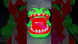 Feeding Croco Mixed Fruit Chews shorts asmr viral trending fruitchews youtubeshorts candy [upl. by Lanna]