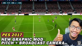 PES 2017 NEW GRAPHIC MOD 2024 WITH PITCH amp BOARDCAST CAMERA PES 2017 PC GAMEPLAY [upl. by Scholem]