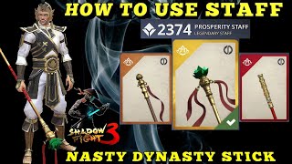 Shadow Fight 3》How to use staff  Prosperity staff [upl. by Htepsle]