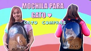 UNBOXING Mochila astronauta para gato  GATO COMPRAS 1 [upl. by Hanzelin]