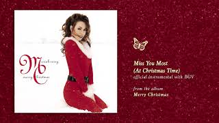 Mariah Carey  Miss You Most At Christmas Time Merry Christmas Official Instrumental with BGV [upl. by Yvel]