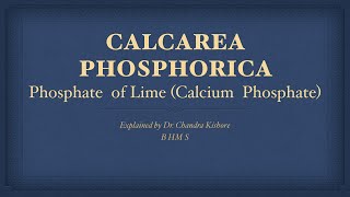 Calcarea Phosphorica  Allen’s Keynotes  Well Explained [upl. by Krystin363]