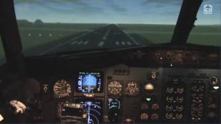 Boeing 737 real flight simulator takeoff and landing [upl. by Philbert]