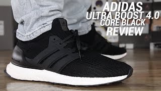 ADIDAS ULTRA BOOST 40 CORE BLACK REVIEW [upl. by Nnylkoorb4]