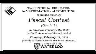 CEMC Pascal Math Contest 2023 Part C [upl. by Retsam]