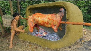 survival in the rainforest  cook sheep  This meat is very delicious [upl. by Melba]