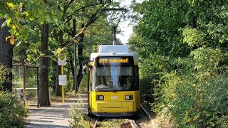 Tram Berlin  Mitfahrt in der 60 von Krankenhaus Köpenick bis RahnsdorfWaldschänke im GT6NU 1599A [upl. by Persis]