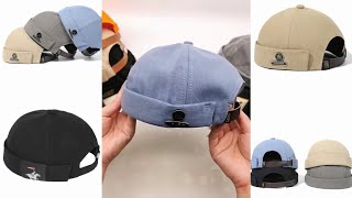 Brimless Hat Breathable Spring Autumn Hat Retro Adjustable Hip Hop Hat [upl. by Bergeron820]