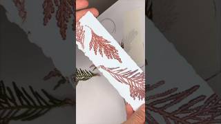 ASMR printmaking leaves  intaglio process 😍 [upl. by Sokcin]