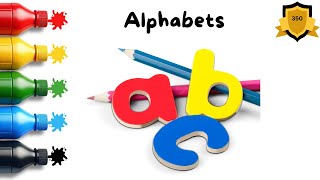 Fun ABCD Alphabet Writing for Kids  Easy and Simple Practice  Playing fun learning  350 Video [upl. by Selden]