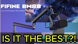 Fifine BM88 Low profile Boom Arm Is it the PERFFECT Boom Arm [upl. by Aerdied]