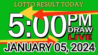 LIVE 5PM LOTTO RESULT TODAY JANUARY 05 2024  LOTTO RESULT WINNING NUMBER [upl. by Trevorr559]