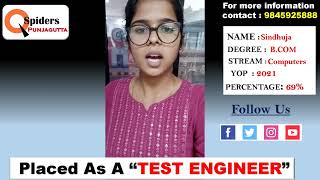 QSpiders Hyderabad Punjagutta  Student Reviews  Placements  Hired [upl. by Salangia]