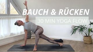 30 Min Yoga Flow Rücken amp Bauch  Innere Stärke aktivieren [upl. by Euh]