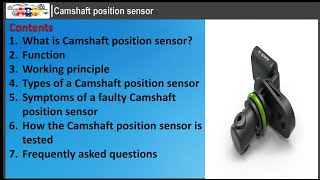 Camshaft position sensor [upl. by Gora410]