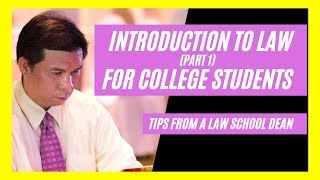 Introduction to Law for College Students Part 1 [upl. by Airalav890]