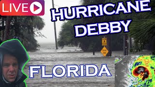 LIVE  HURRICANE DEBBY to Impact Florida Panhandle  Live Stream Archive [upl. by Ynafit]