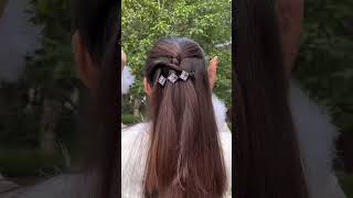 Hair braiding tutorialquot Side clip quotBangs clip [upl. by Annamaria]