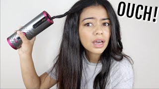 TESTING THE WORLDS FIRST CORDLESS AUTOMATIC HAIR CURLER  HONEST OPINION [upl. by Eirallam]