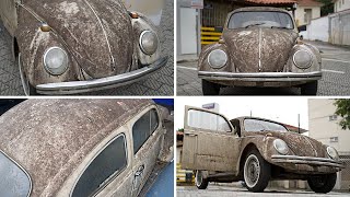 DEEP CLEANING of an ABANDONED VW Beetle 20 years ago insane cleaning [upl. by Solorac]