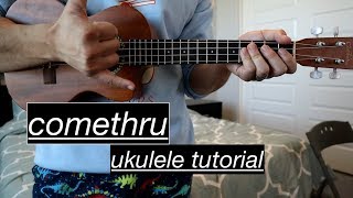 Jeremy Zucker comethru ukulele tutorial [upl. by Anabella]