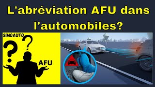 Que signifie labréviation AFU dans les termes automobiles Système AFU signification  SIMOAUTO [upl. by Aicilana]