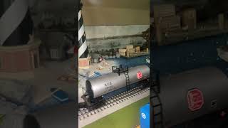 Mth Norfolk Southern genset locomotive pulls Terry’sTankCarChallenge 👍😎 [upl. by Ahtelrac]