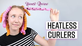 Trying Heatless Hair Curlers  It Worked But Does It Look Good Honest Review [upl. by Slen]