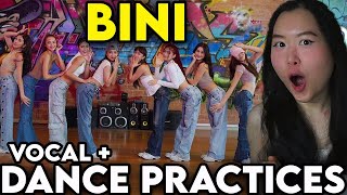 NON KPOP FAN REACTS to BINI  Dance and Vocal Practice Salamin Salamin Karera Pantropiko Lagi [upl. by Rodoeht85]