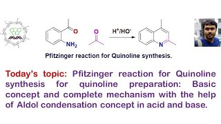 Pfitzinger synthesis of Quinoline Explanation Quinoline synthesis in acidic amp basic condition [upl. by Labinnah]