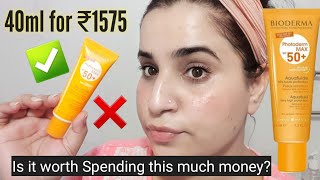 Bioderm Photoderm max Aquafluide SPF 50 Review India  Best Sunscreen for oily skin  Bhawna sharma [upl. by Arsuy950]