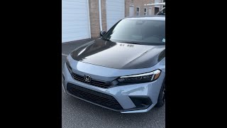 Carbon Fiber Hood Wrap  2023 Honda Civic [upl. by Oran]