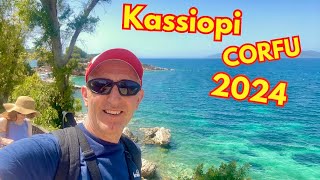 Corfu Exploring Kassiopi  Κασσιόπη  Harbour Walk amp Castle Tour 4k 2024 Greece [upl. by Linell589]