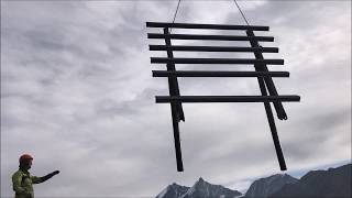 Helikopter Montage Lawinen Air Zermatt [upl. by Eidna]