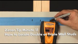 Zircon Tip Minute 11 How to Locate Double and Triple Wall Studs with Your Stud Finder [upl. by Ocsicnarf]