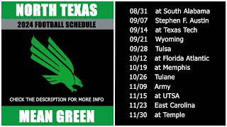 2024 North Texas Mean Green Football Schedule [upl. by Addis]