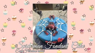 Spiderman fondant Cake [upl. by Lexerd]