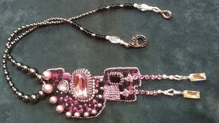 Tutoriel bijou brodÃ© Swarovski  Perles amp co  Bead embroidery tutorial [upl. by Leizo547]