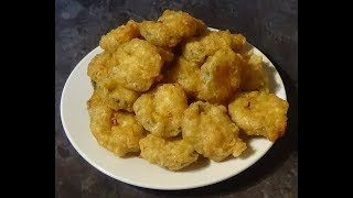 Tempura courgettezucchini fritters [upl. by Namyaw]