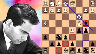 Mikhail Tals Averbakh Gambit blasts Spassky [upl. by Anirtac]