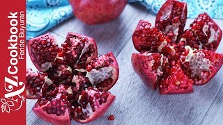 How to Cut and DeSeed a Pomegranate in 1 MINUTE Awesome technique [upl. by Ailasor]