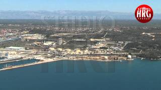 LUKA GAŽENICA ZADAR  Aerial TV footage HD 1080p [upl. by Allyce]